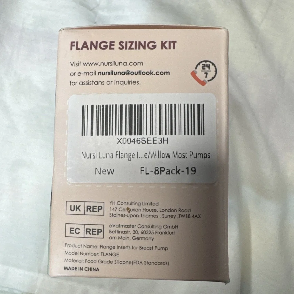 Nursi Luna Flange Sizing Flange Inserts 13/15/17/19/21mn, 10PCS